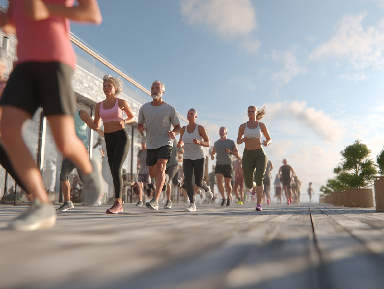 Люди різного віку займаються активністю